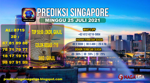 PREDIKSI SINGAPORE  MINGGU 25 JULI 2021