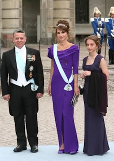 Princess Iman of Jordan attend Crown Princess Victoria of Sweden wedding