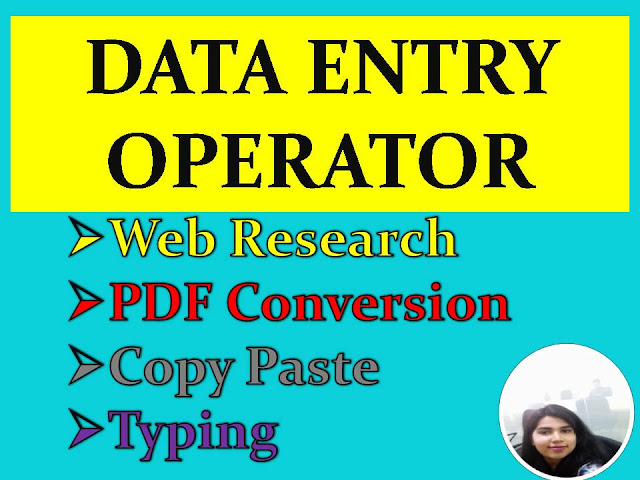 data entry typing, web research, excel data entry, virtual assistant, data entry, copy paste