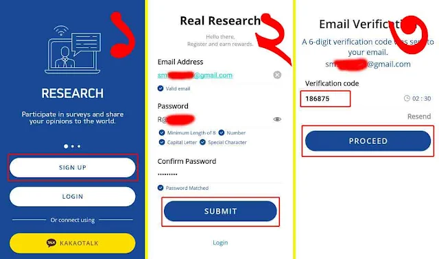 Real Research App Registration