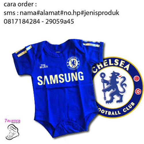  Baju  Kaos Bola  Bayi  Chelsea Biru BAJU  BOLA  BAYI 