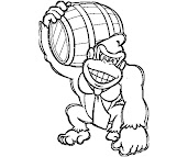 #9 Donkey Kong Coloring Page