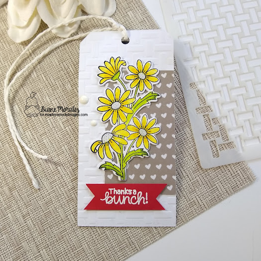 Thanks a bunch by Diane features Dainty Daisies, Basketweave, and Coffee House Stories by Newton's Nook Designs; #inkypaws, #newtonsnook, #springcards, #cardmaking