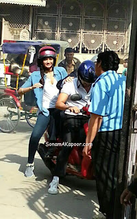 Sonam Kapoor and Ayushman at YRF next movie on location stills