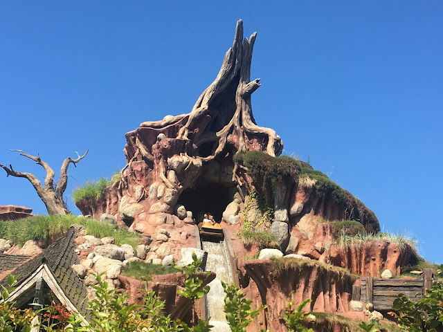 Log Coming Down Big Drop Splash Mountain Ride Disneyland