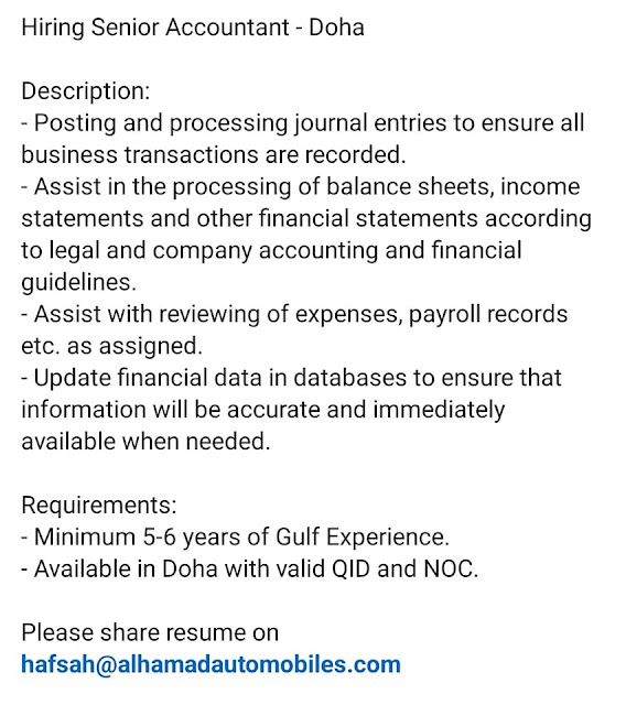 Jobs In Doha Qatar From Tomorrow January