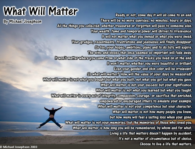 What Will Matter - Michael Josephson