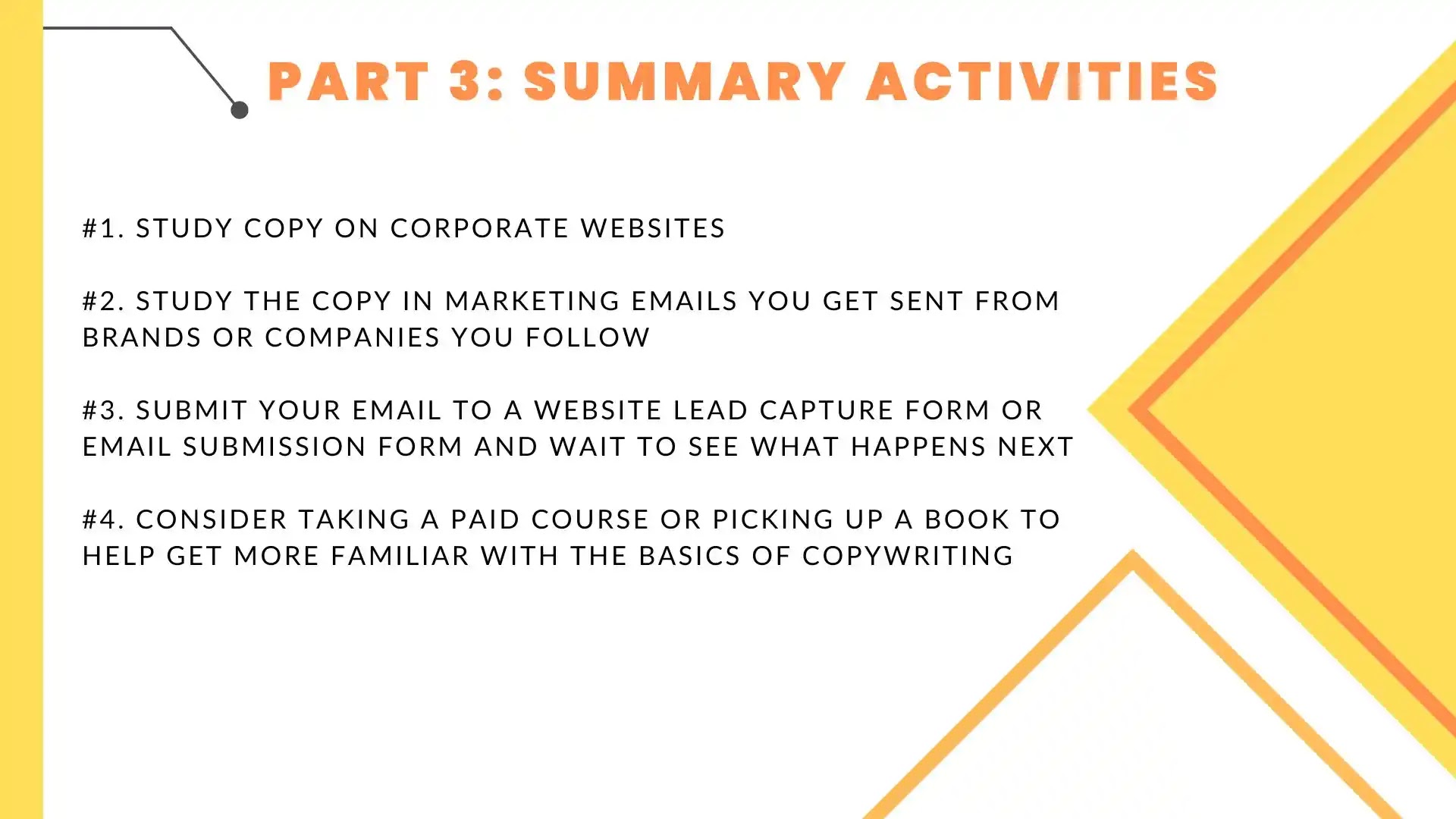 Part 3 Summary Activities