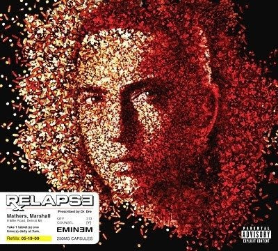 8 Mile Album Cover Eminem. eminem cd cover relapse.