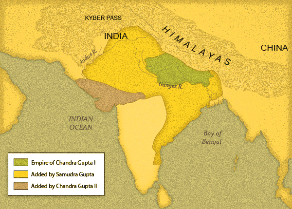 Gupta empire map