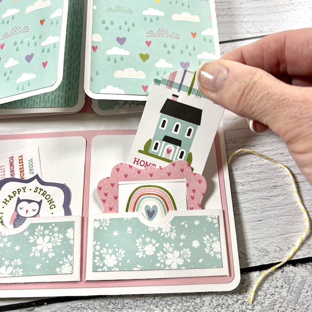 Scrapbook Mini Album with folding pages and pockets