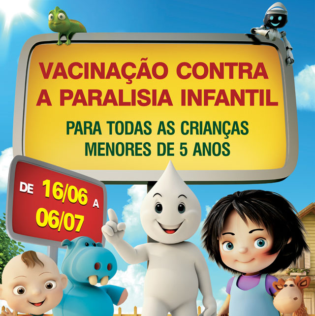 Termina hoje a campanha de vacinação contra a pólio