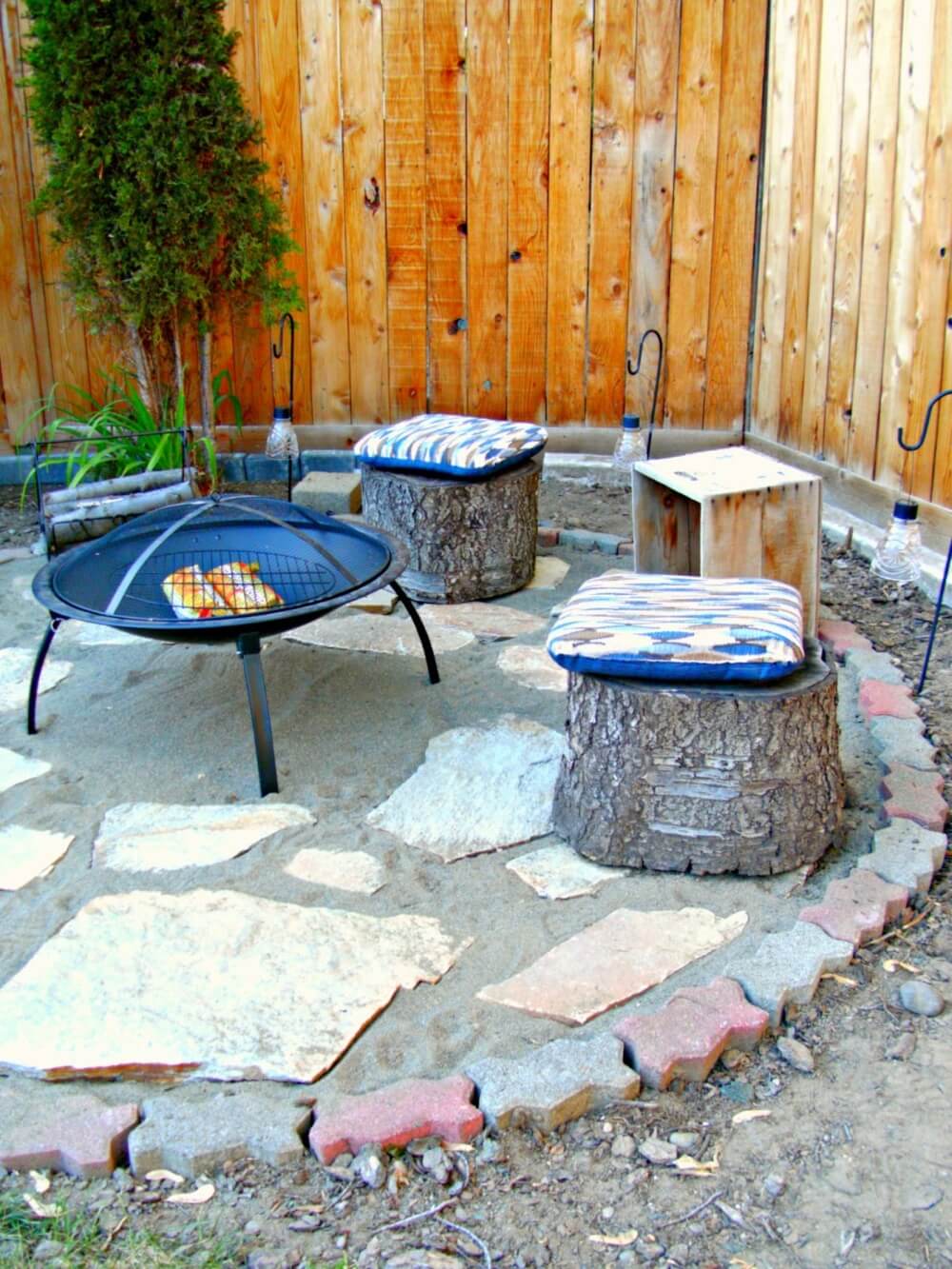 DIY Fire Pit Lounge Area