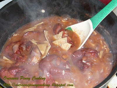 Pork Pata with Red Beans and Langka - Cooking Procedure