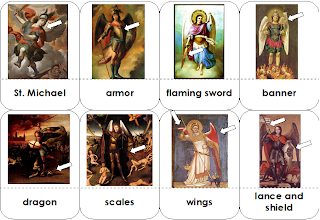 http://traininghappyhearts.blogspot.com/2012/09/st-michaels-symbols-3-part-cards-free.html