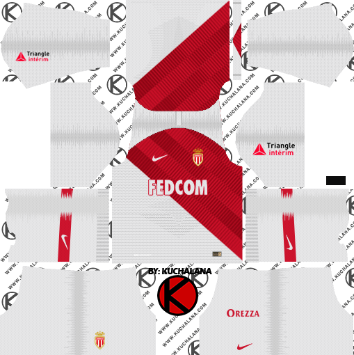 As Monaco Fc 201819 Kit Dream League Soccer Kits Kuchalana