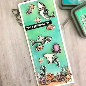 Sunny Studio Stamps: Sea You Soon Best Fishes Tropical Scenes Everyday Card by Tammy Stark
