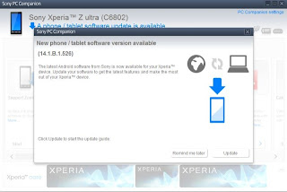 Xperia Z Ultra started a new firmware update (14.1.B.1.526)