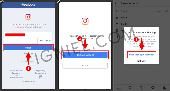 Auto Post Story Instagram ke Facebook