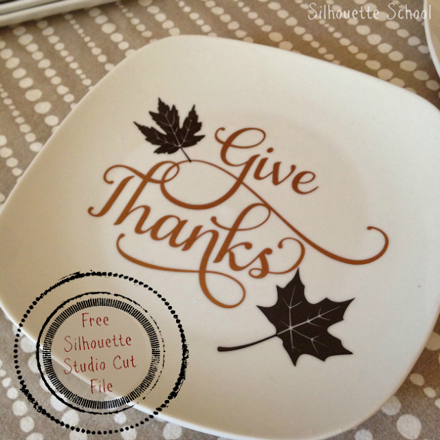 Silhouette Studio, Silhouette Cameo, free cut file, give thanks