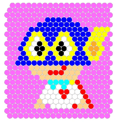 アクアビーズ図案 パーマン１号