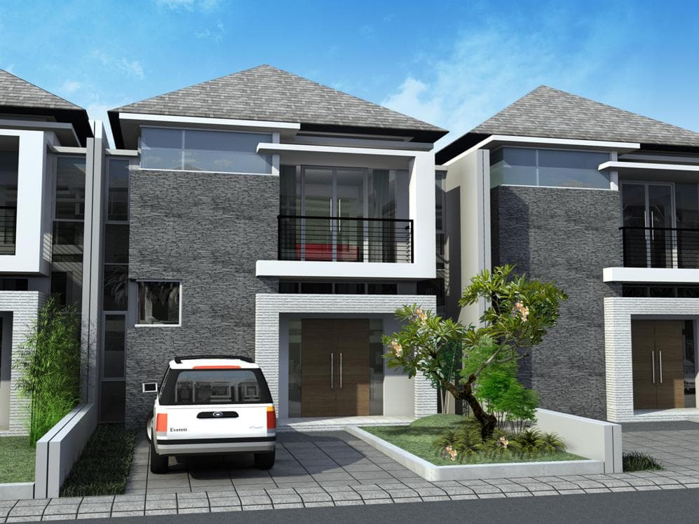 35 Contoh Desain  Rumah  Minimalis  Type 90 Dua Lantai  Model 