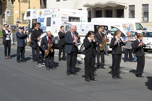 Marching band, piazza del Municipio, Livorno