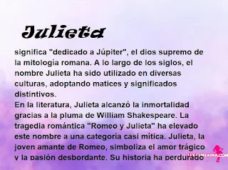 ▷ Significado del nombre Julieta (✔)