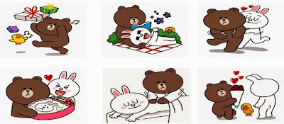  sticker line brown and cony