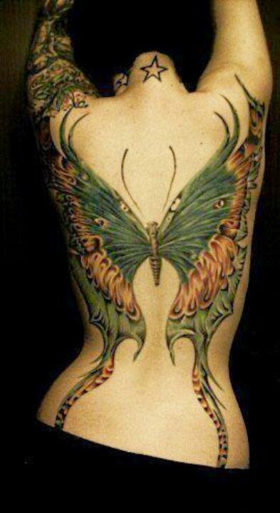 Xmas Tattoo Designs With Dragon Tattoos, Christmas Butterfly With Flying Designs, Gorgeous Designs Of Cute Butterfly New Year Tattoos, Christmas Tattoos,