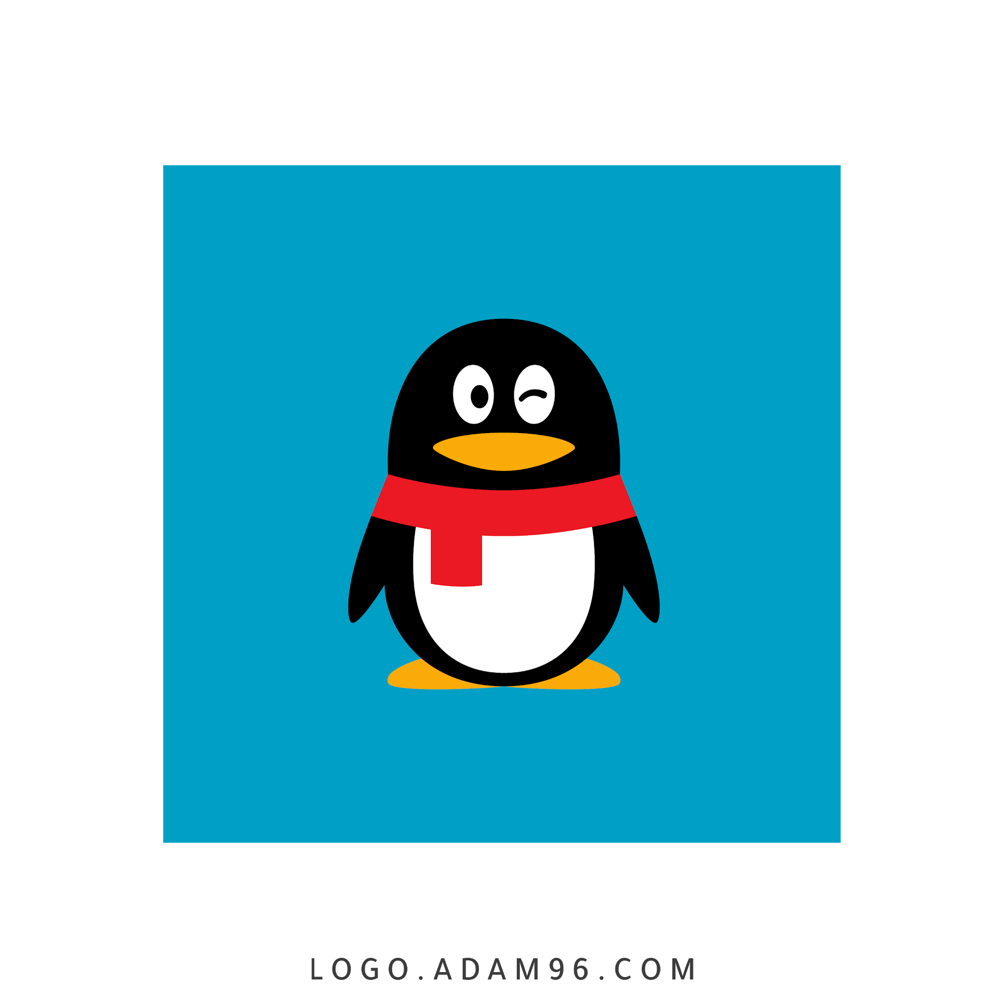 تحميل شعار تطبيق كيو كيو الرسمي لوجو مربع بصيغة شفافة Logo QQ PNG