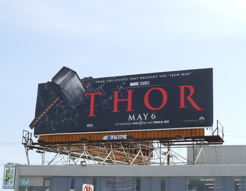 chris hemsworth thor hammer. Thor hammer movie billboard