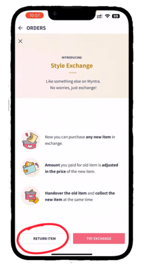 How to Return Product on Myntra