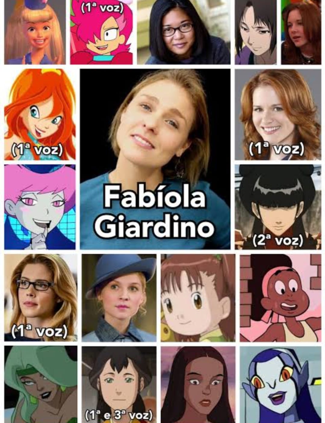 Dubladora Fabíola Giardino Clube das Winx Grey's AnatomyMundo da Dublagem Elenco de Dublagem