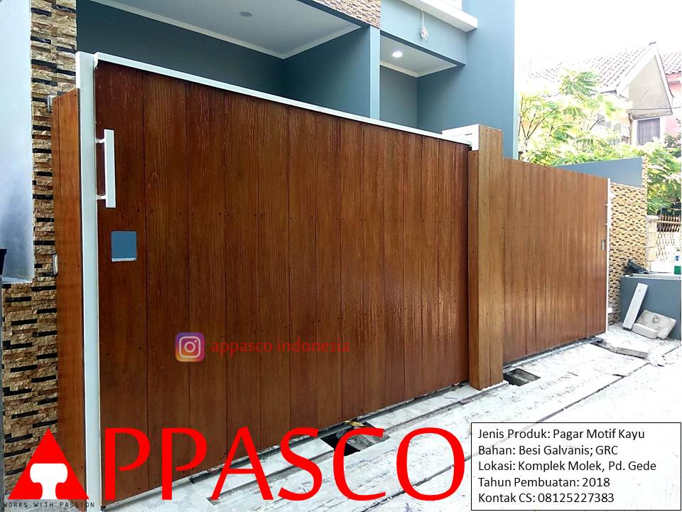  Pagar  Minimalis  Klasik Modern Motif  Kayu  Coklat Besi 