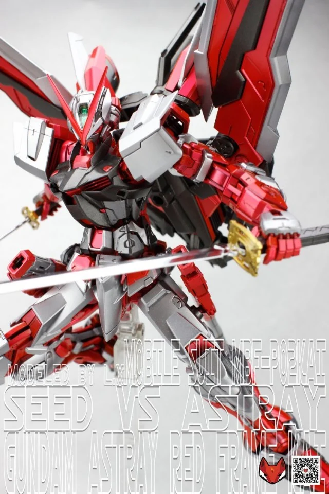 Painted Build: MG 1/100 Gundam Astray Red Frame Kai + Metallic Finish