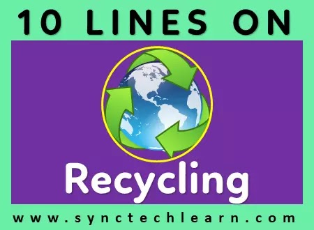 10 lines on recycling in English