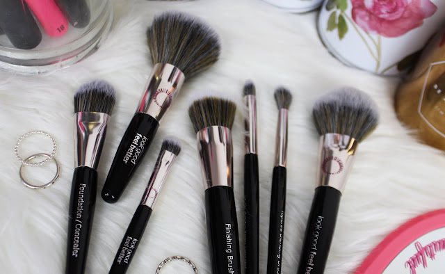 lgfb, makeup brushes, tools, review, flatlay, clean