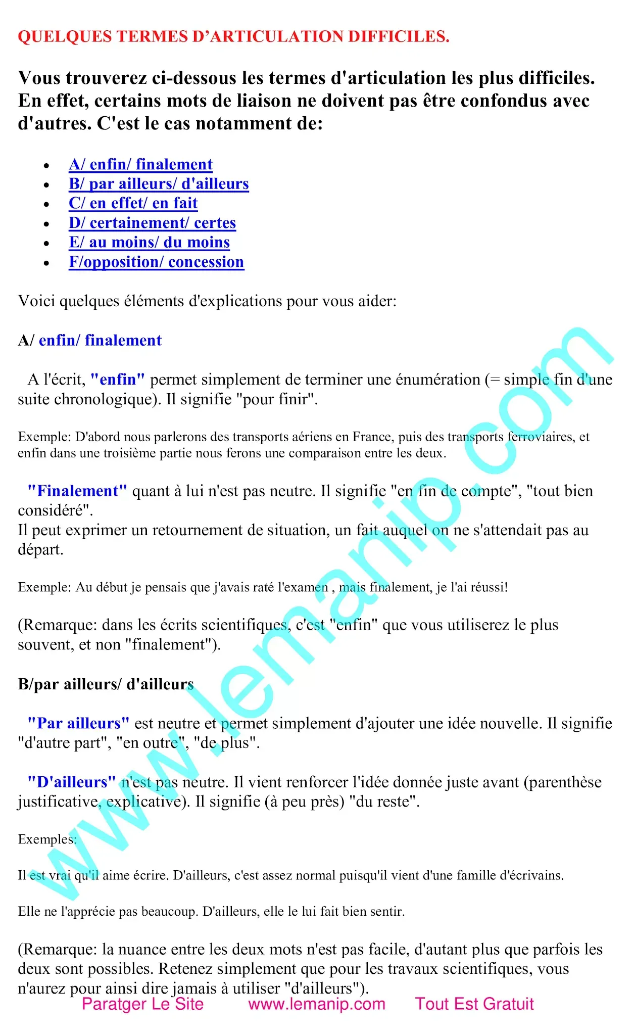 Connecteur Logique Les Articulateurs Logiques