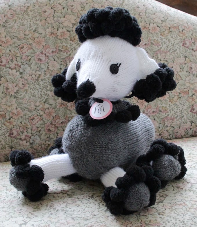 Fifi Muffy Pomp-a-Poodle Knitted Poodle Toy