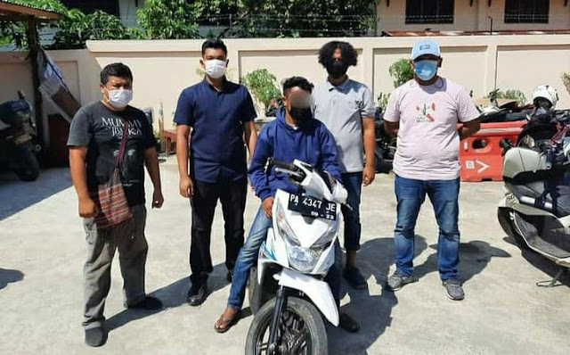 Polsek Abepura Amankan Seorang Pria Penadah Motor Curian