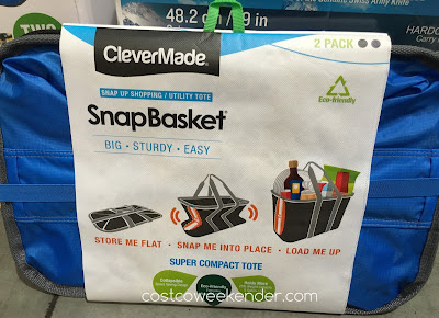 Costco 1063337 - Clevermade SnapBasket Snap Up Shopping/Utility Tote - Don't let the small size fool you; this packs all of your essentials