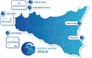 Mappa delle aree marine protette in Sicilia