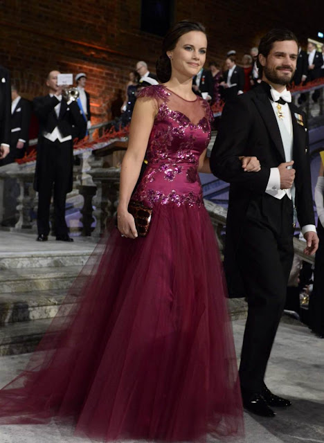 Sofia Hellqvist attend the Nobel Prize Banquet 2014