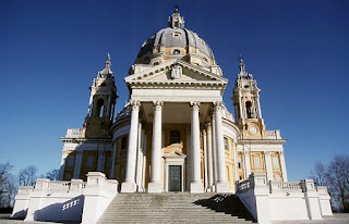 Filippo Juvarra's magnificent Basilica di Superga looks down on Turin from the top of a hill