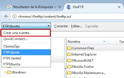 Subir archivos por FTP desde FireFTP