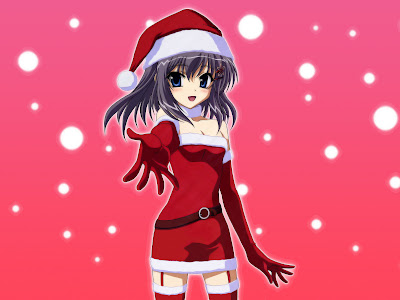 Cute Anime Witch Girl. Cute Girl Christmast Suit Cute