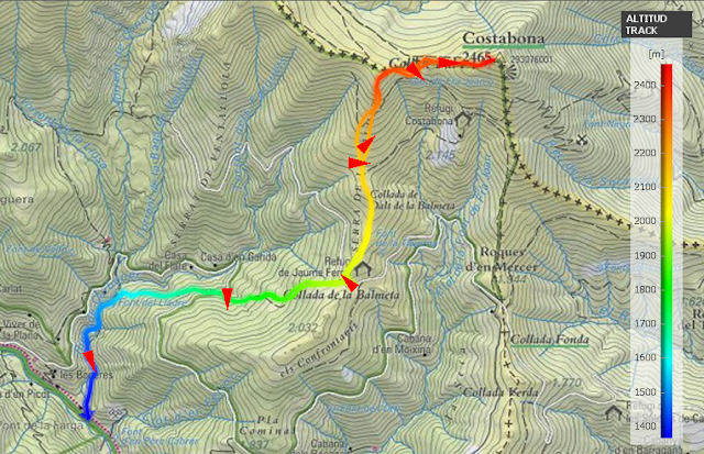 El Costabona per la baga de Carboners