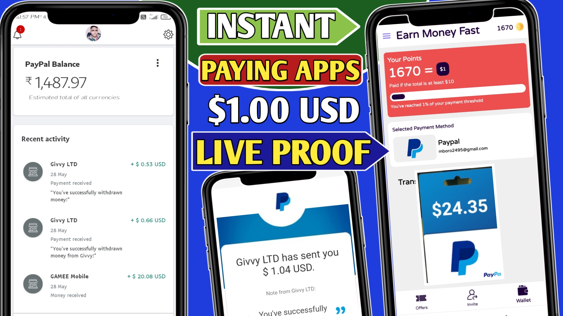 Instant Paying Apps With Payment Proof