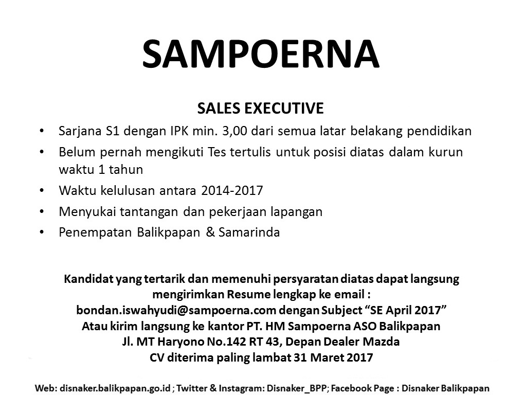 Info Lowongan Sampoerna Jombang : Lowongan Kerja PT. Union ...
